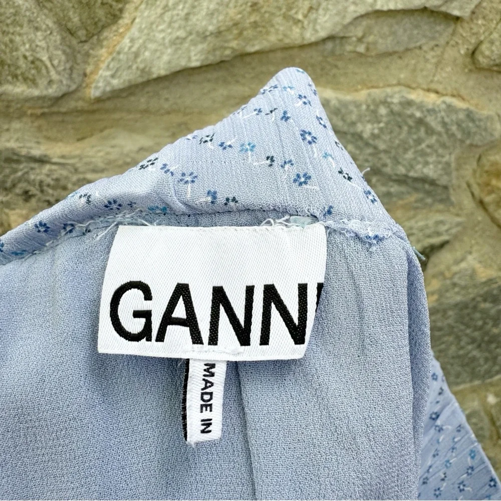 Ganni blue ditsy