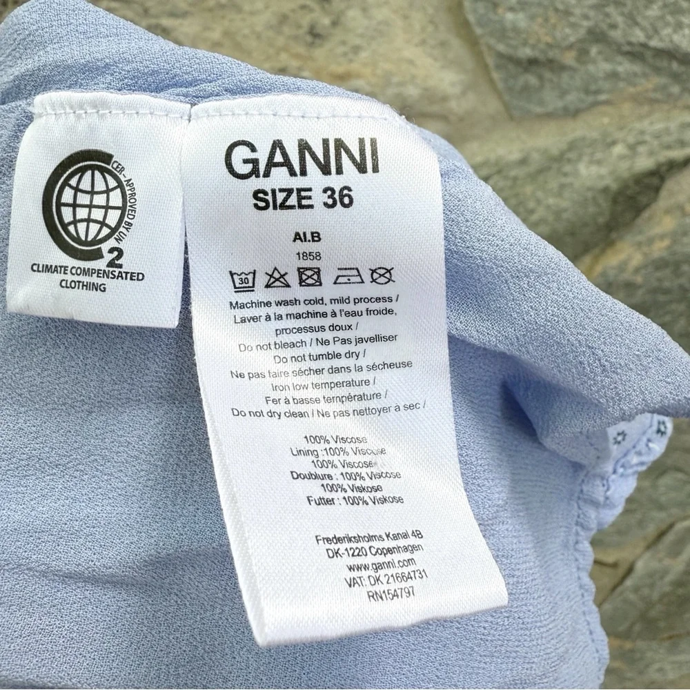 Ganni blue ditsy