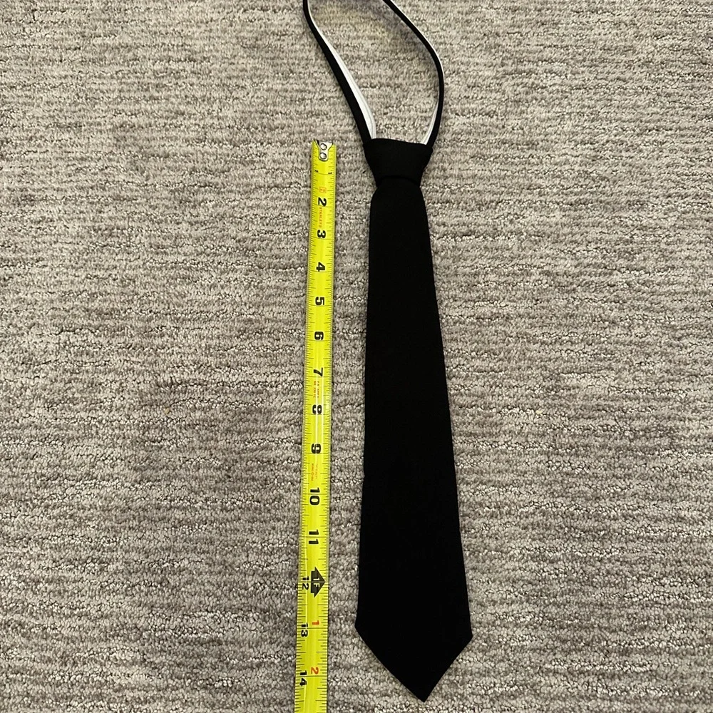 Classic Black Zipper Necktie