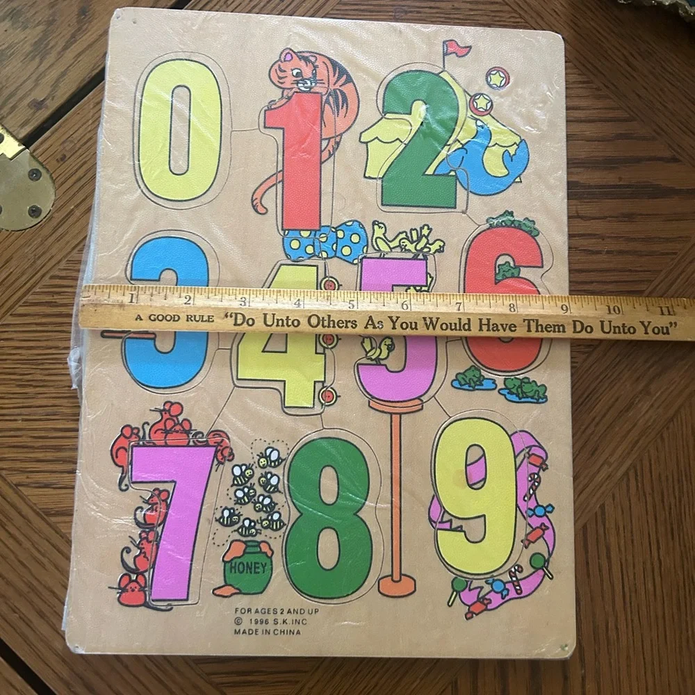 Colorful Number Puzzle Board for Kids