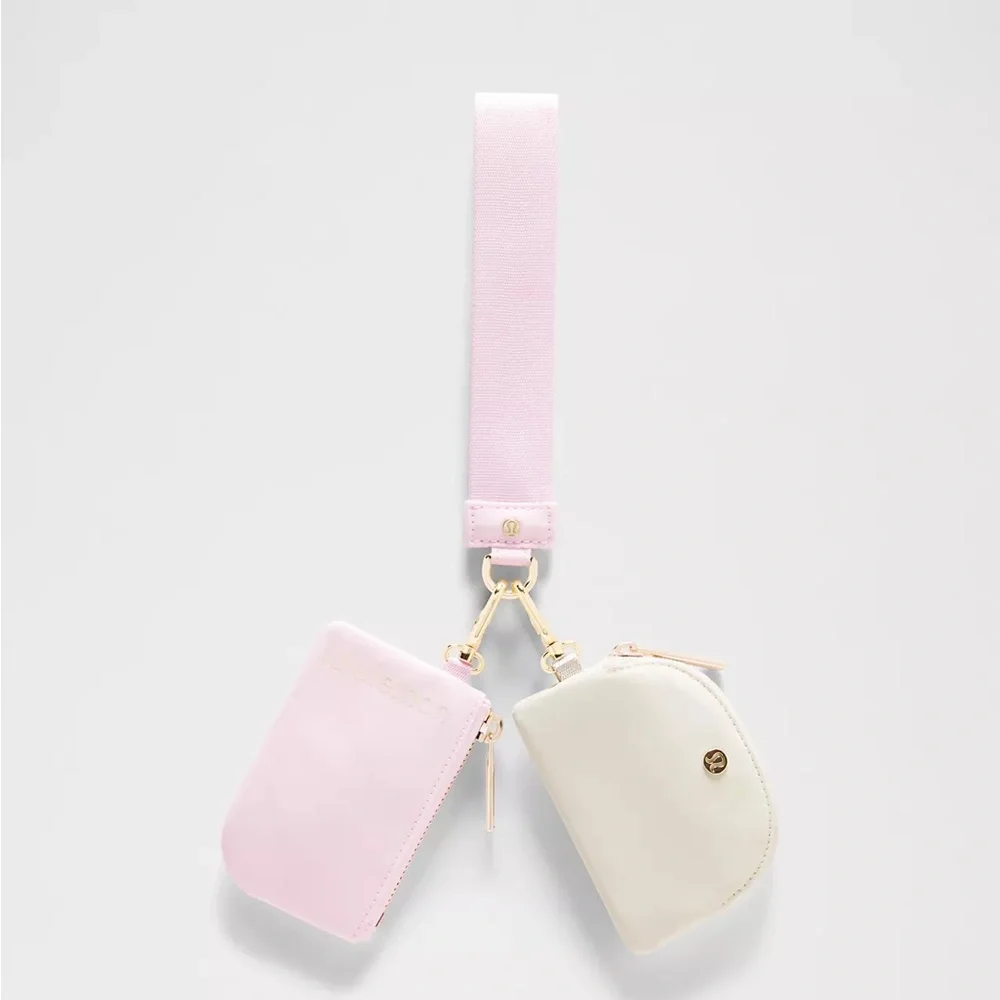 Lululemon Dual Pouch Wristlet- Blissful Pink/Light Ivory