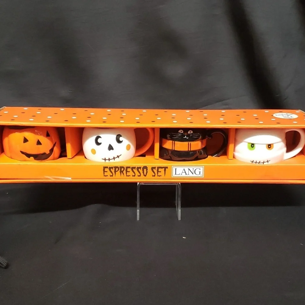Lang NWT Halloween Espresso Set, Halloween Characters Design