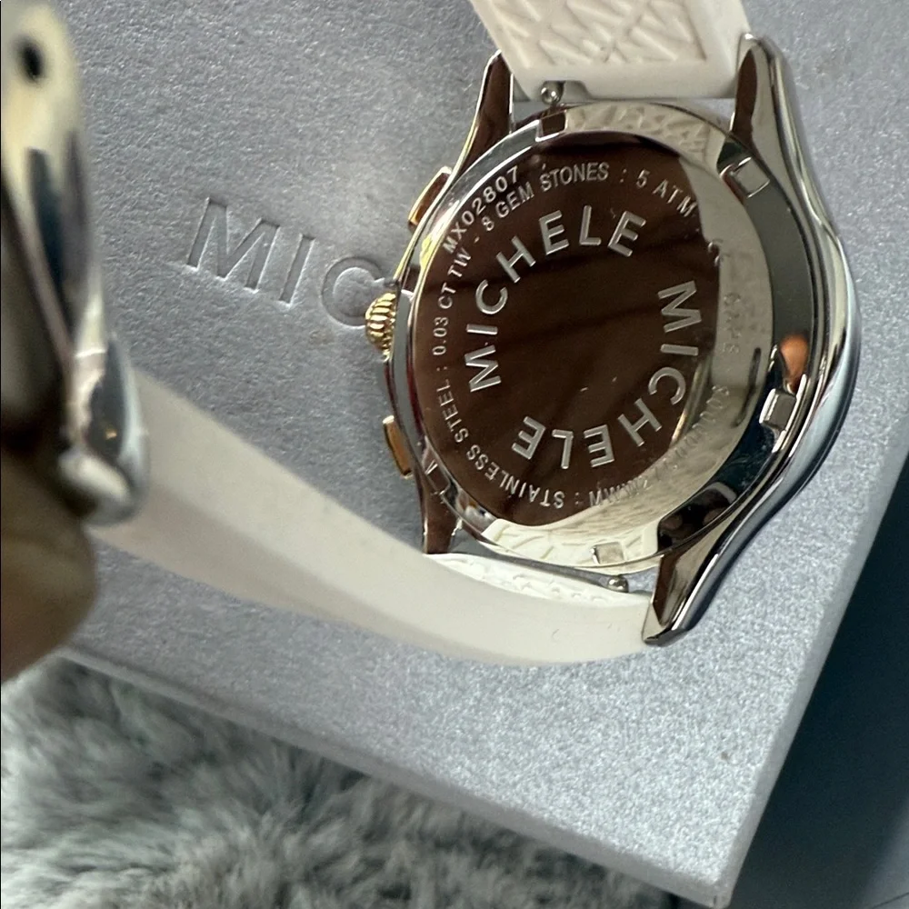 Michele Silver and Gold Watch
