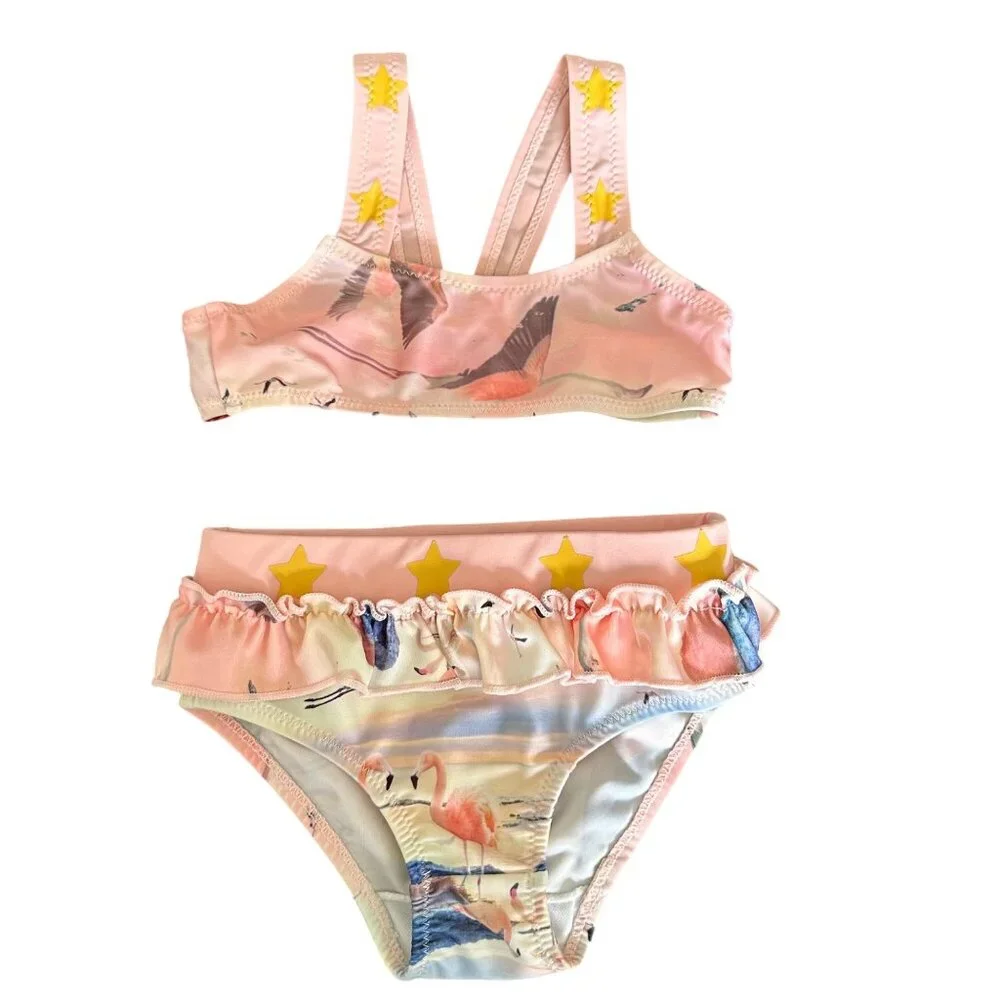 Molo Baby Toddler Girl Pink Bikini Size 18 Months