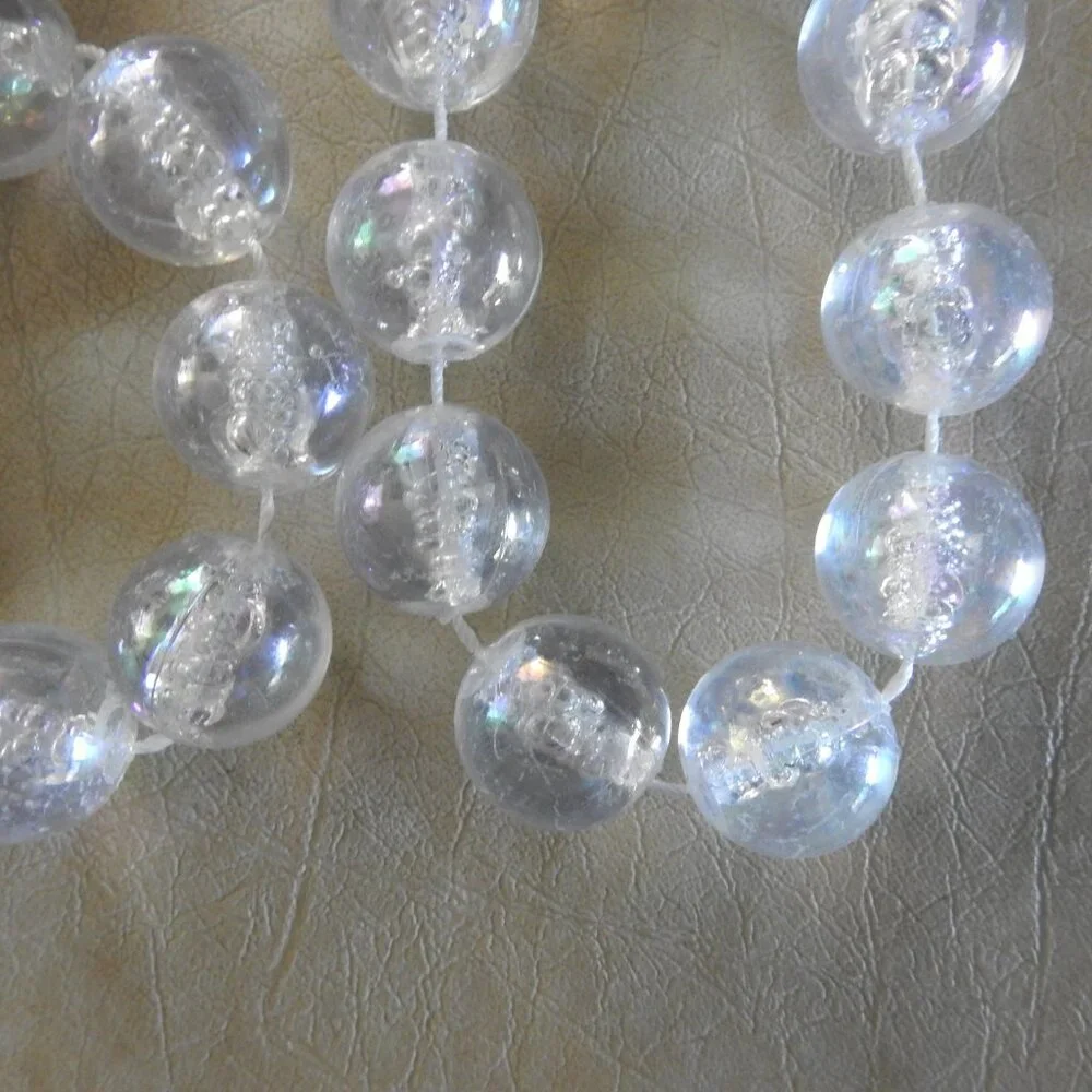 NWT Lucite Iridescent Beaded Christmas Tree Garland 2 Yards Nordstrom