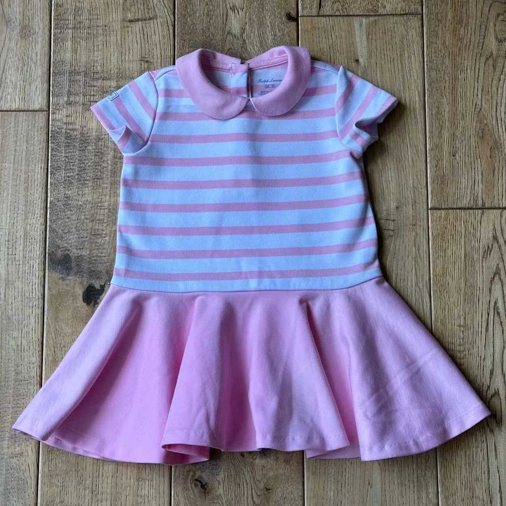 Ralph Lauren Pink Stripe Ponte Dress size 6 Months
