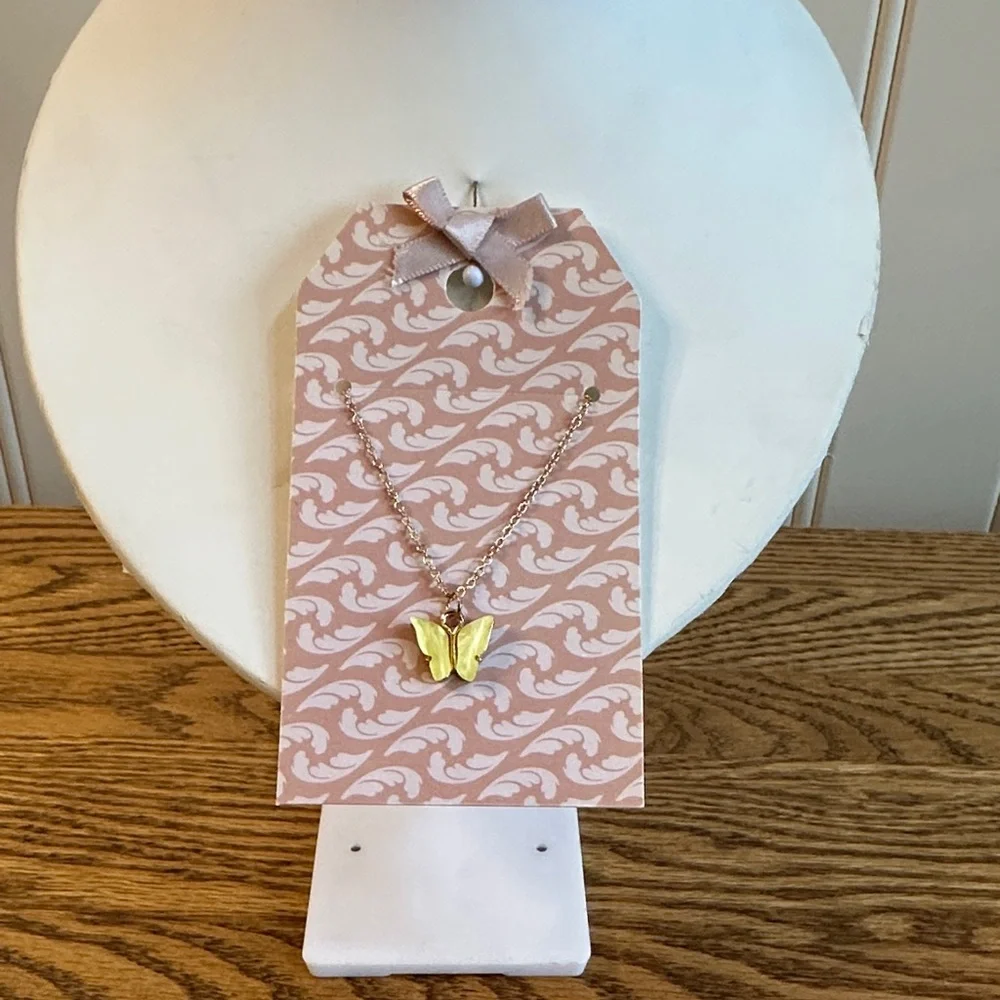 Butterfly Pendant Necklace for Kids
