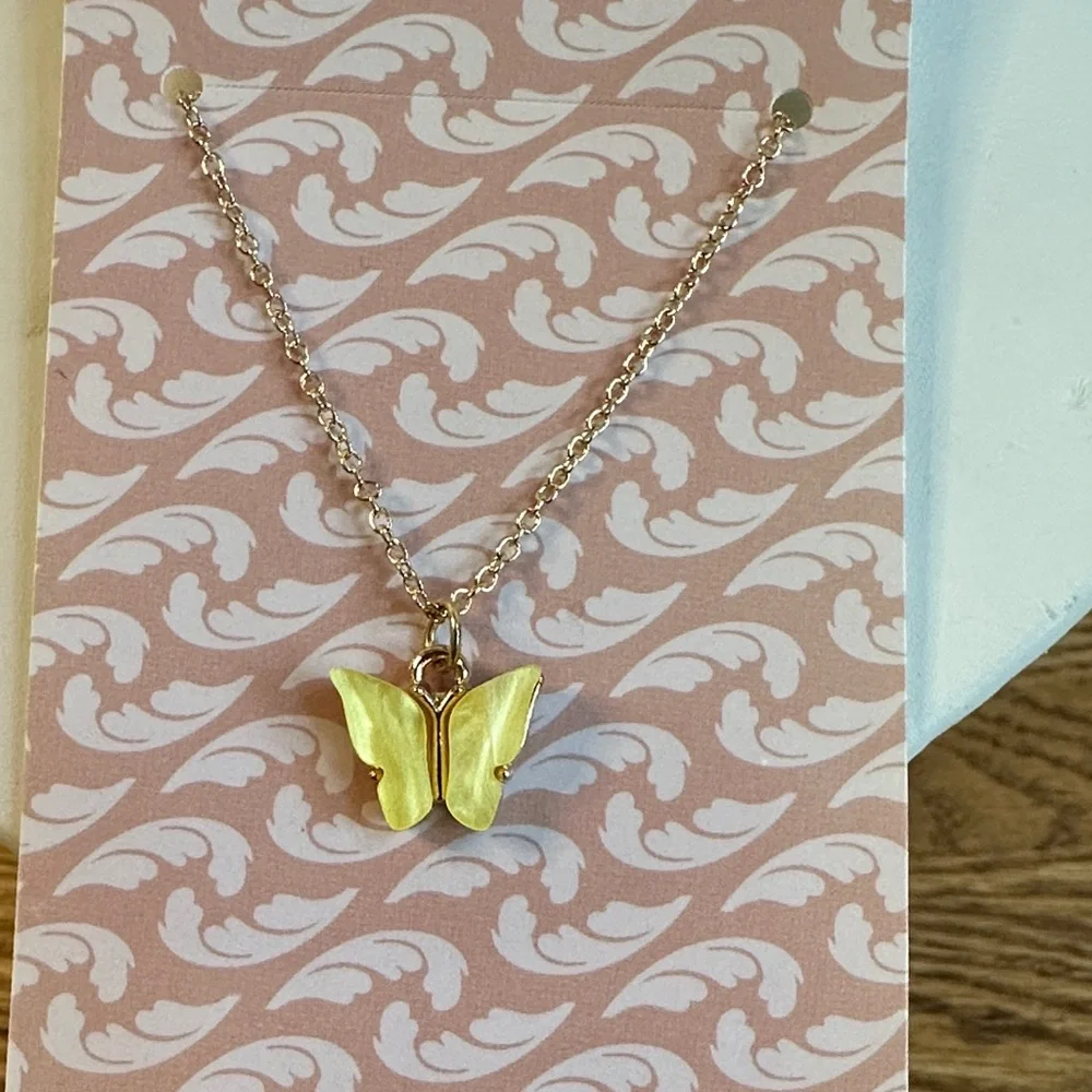 Butterfly Pendant Necklace for Kids