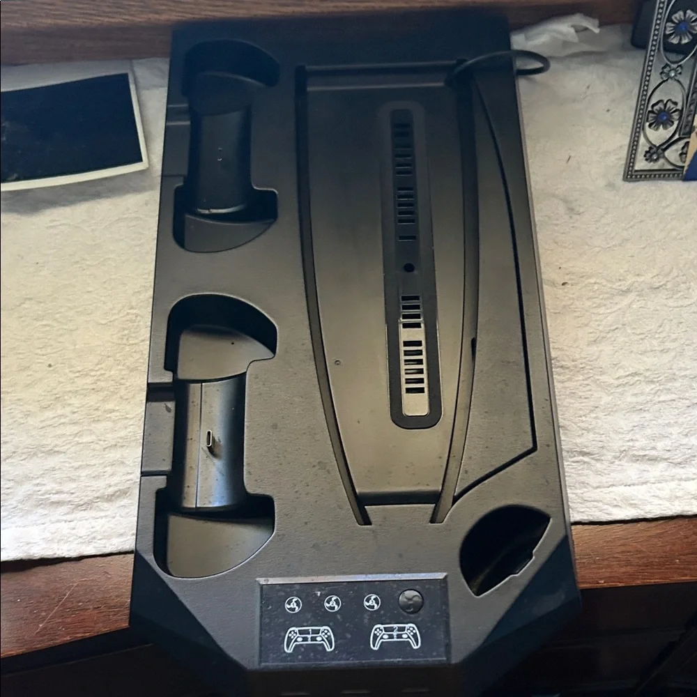Black Gaming Console Stand/Fan for Playstion 5 slim