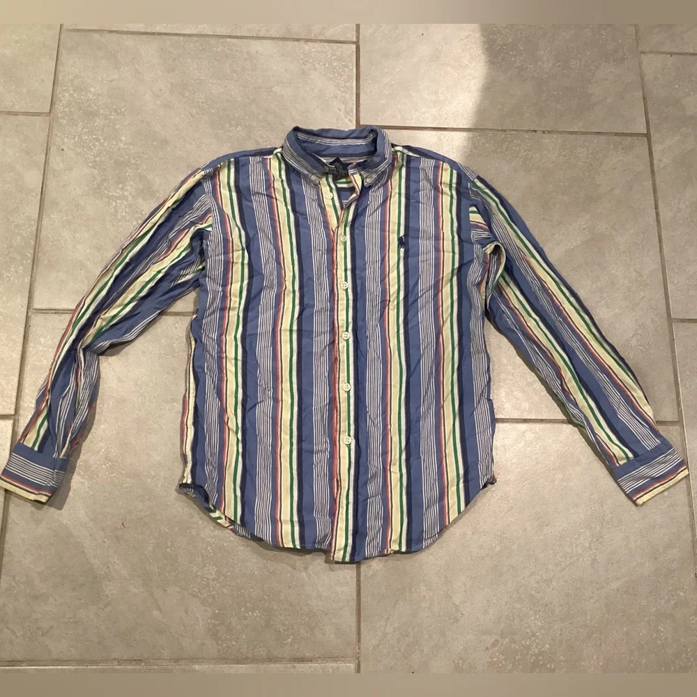 Ralph Lauren Blue Striped Casual Shirt