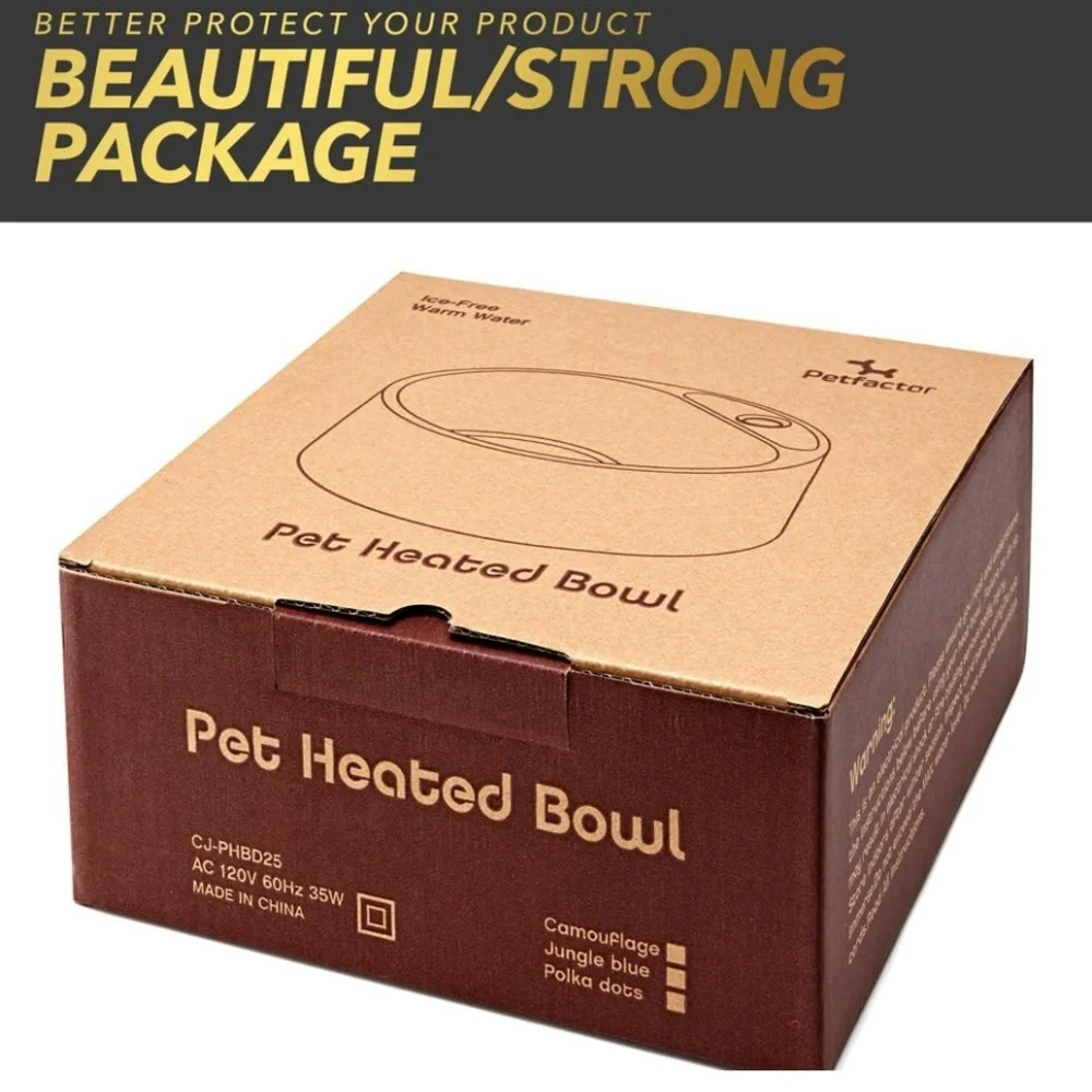 Heated Pet Water Bowl, Outdoor Thermal Dog Cat Bowl with 69 Inch Chew Resistant