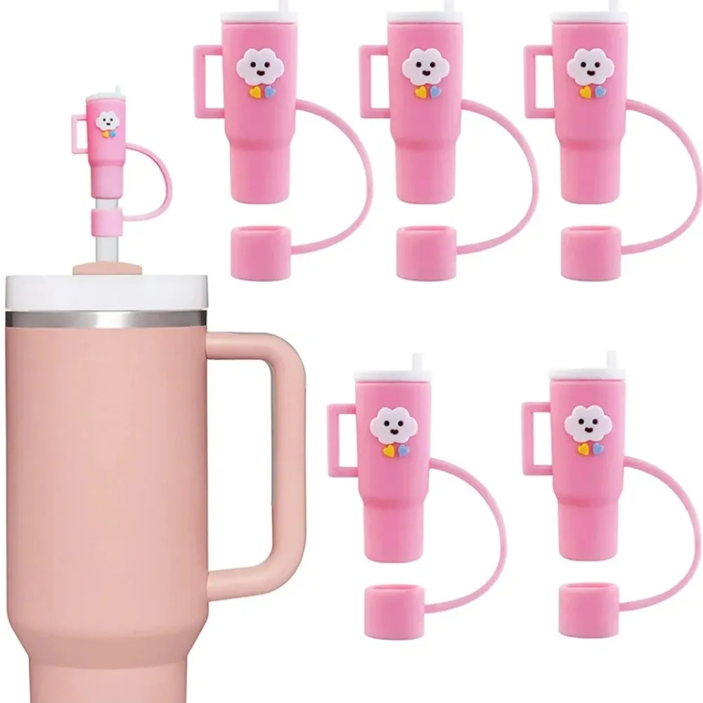 Set of 4 Silicone 10mm Straw Toppers, Compatible with 30&40 Oz Tumbler - NIP