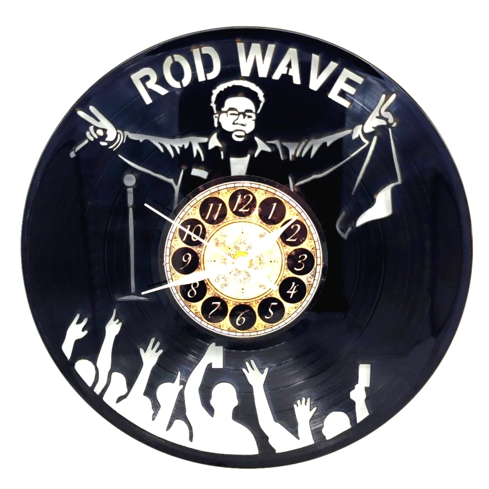 ROD WAVE vinyl record clock