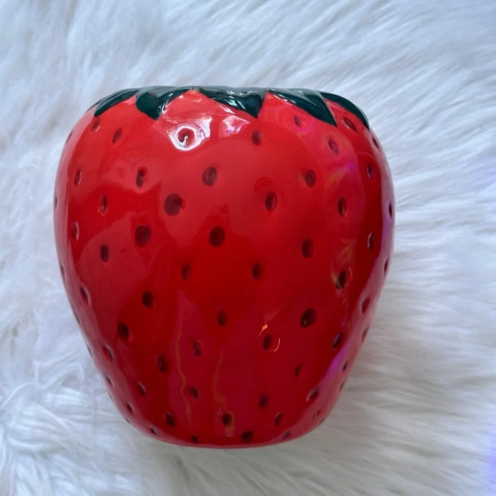 ban.do Red Strawberry Ceramic vase