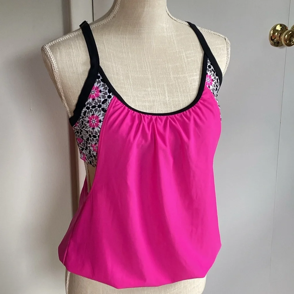 Tankini Top Padded Bra Size Medium Multiple Colors