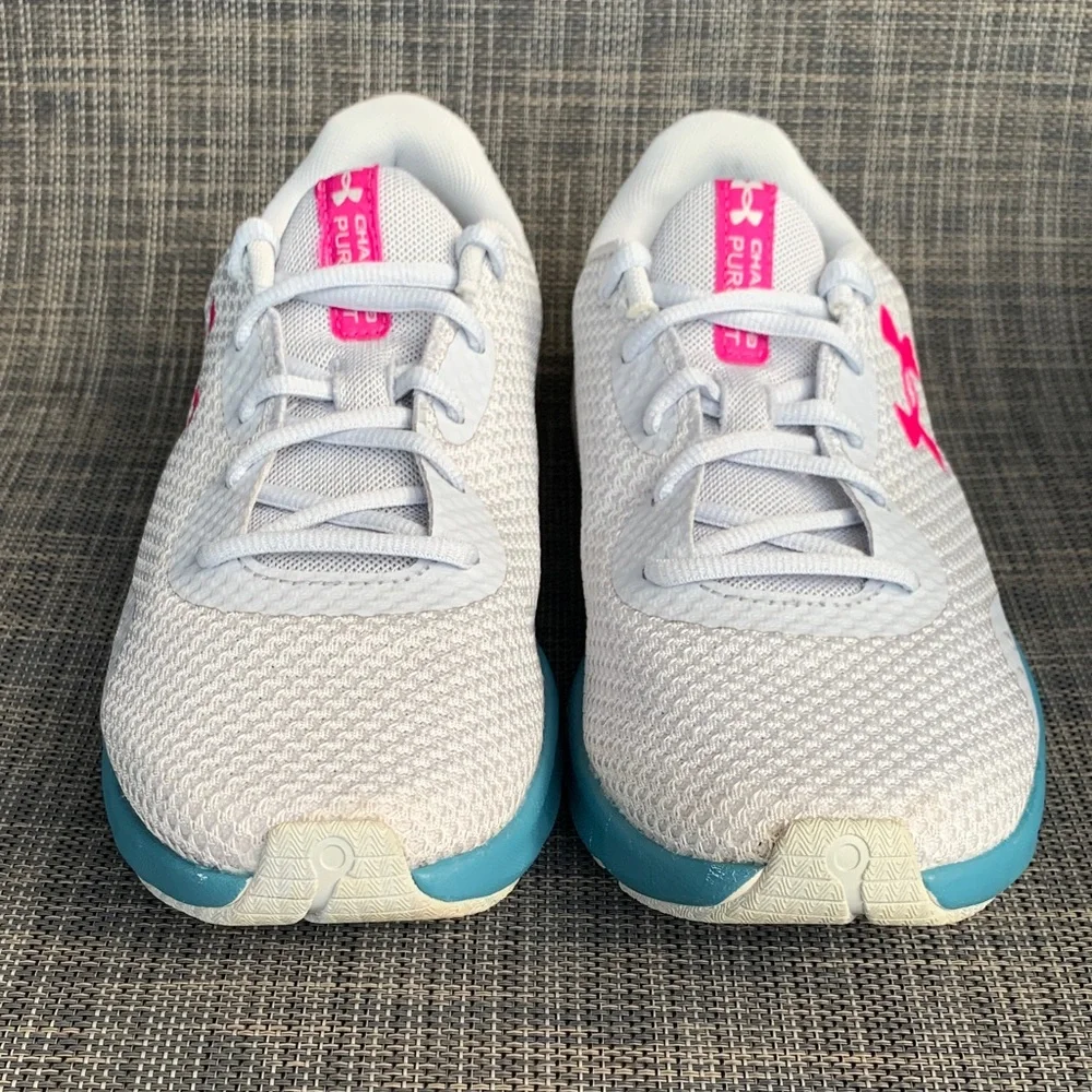 Under Armour Charged Pursuit 3 'Grey Pink Blue' Tech Running Shoes size 9.5