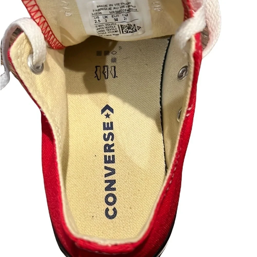 Converse red sneakers
