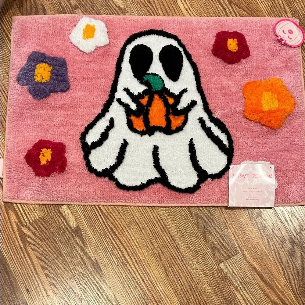 Betsey Johnson Pink Floral Ghost Rug