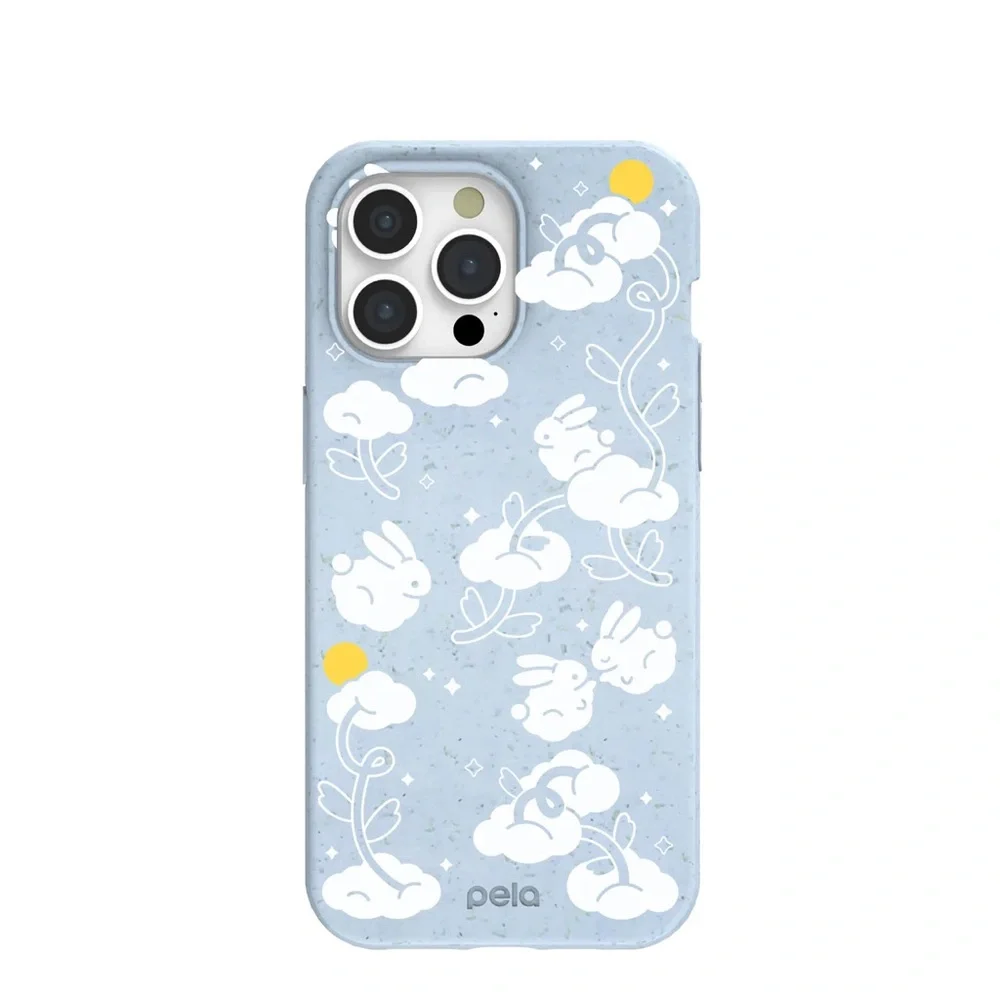 Pela Eco-Friendly Blue Phone Case with Bunny Design