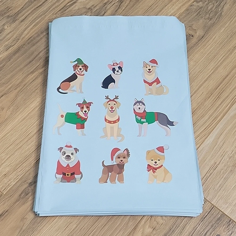 Upaknship Holiday Dog 60 Polymailers