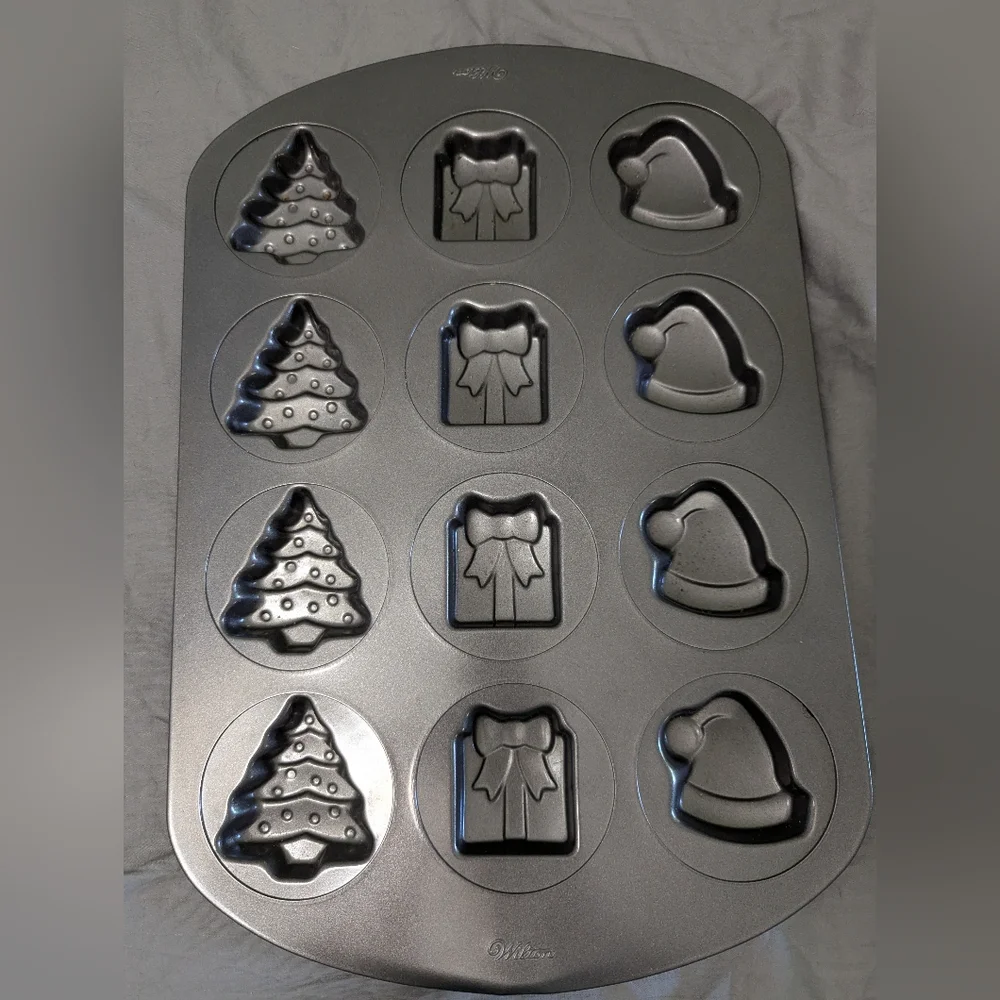 Wilton Christmas Cookie Pan EUC Holiday Baking Party Catering Pan Tray Treats