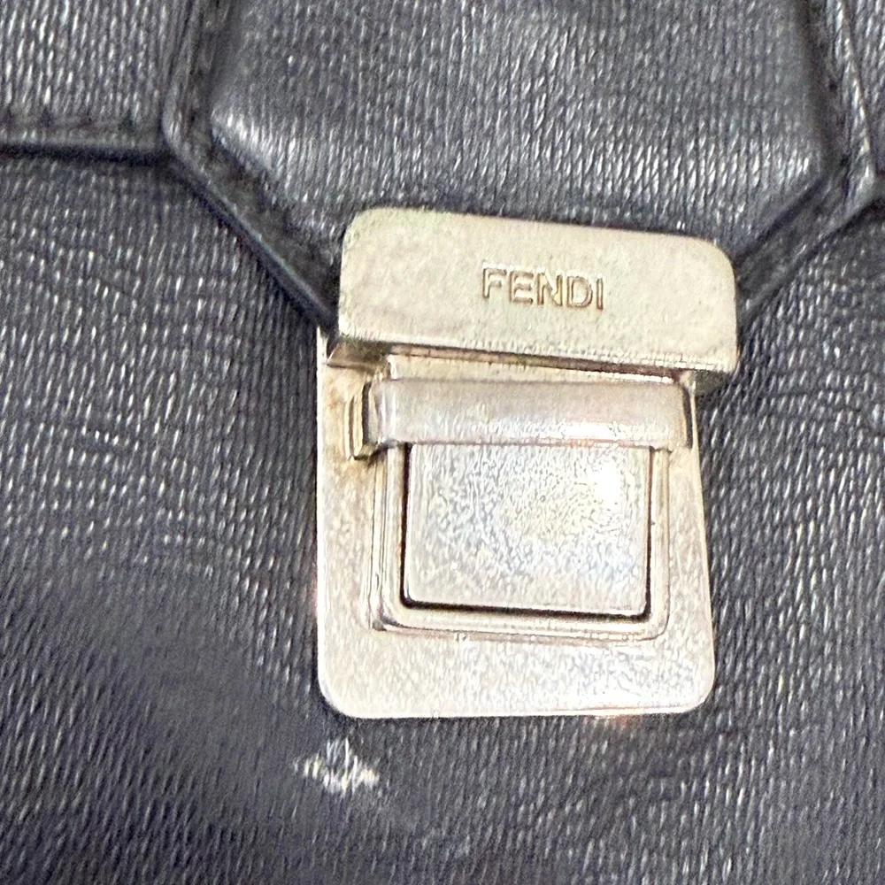 Fendi black leather