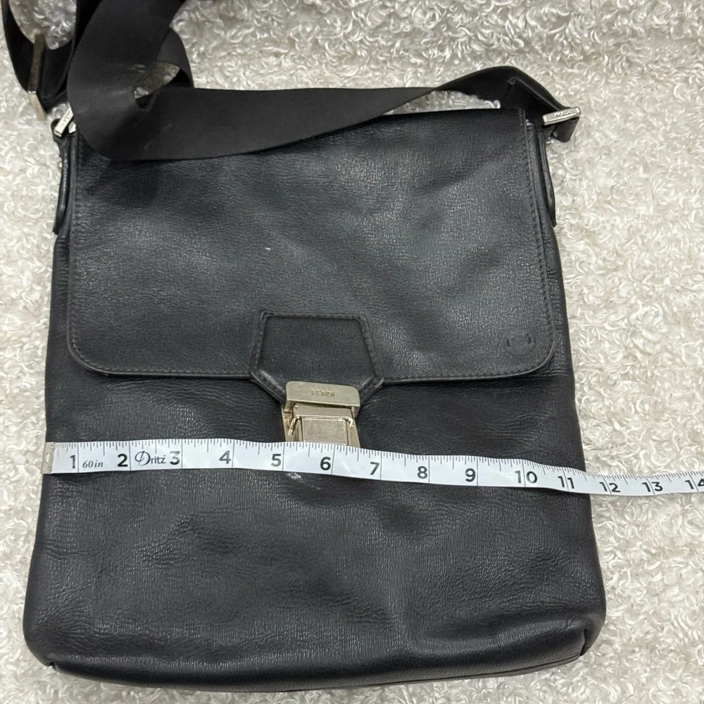Fendi black leather