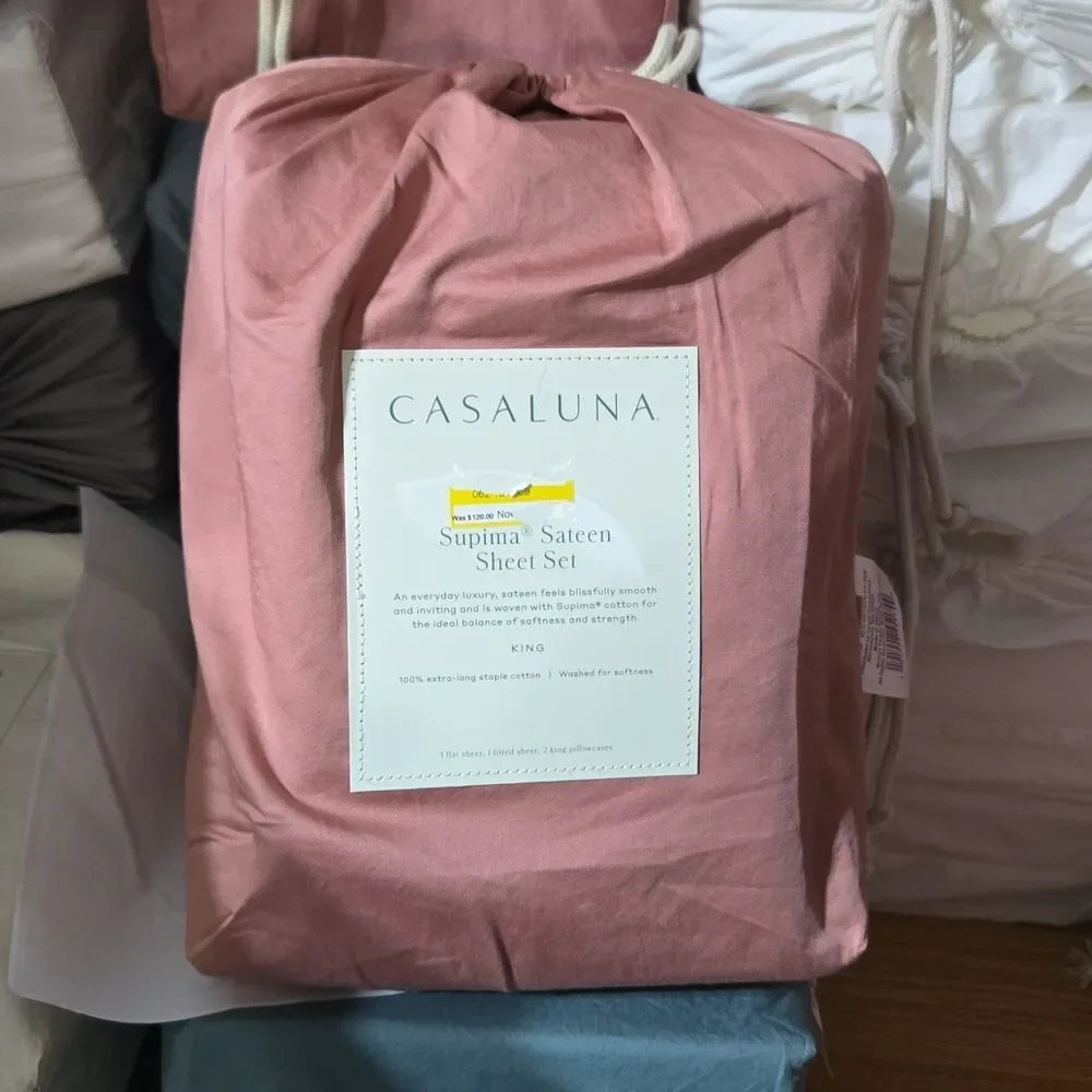 500 TC Supima Sateen Sheet Set - Casaluna -Rose