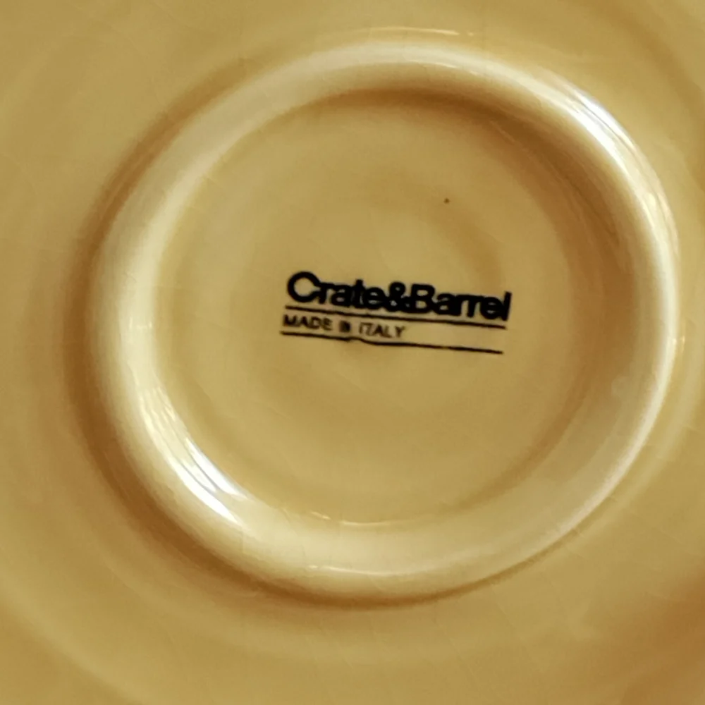 Crate&Barrel Mustard Yellow Dinner Plates