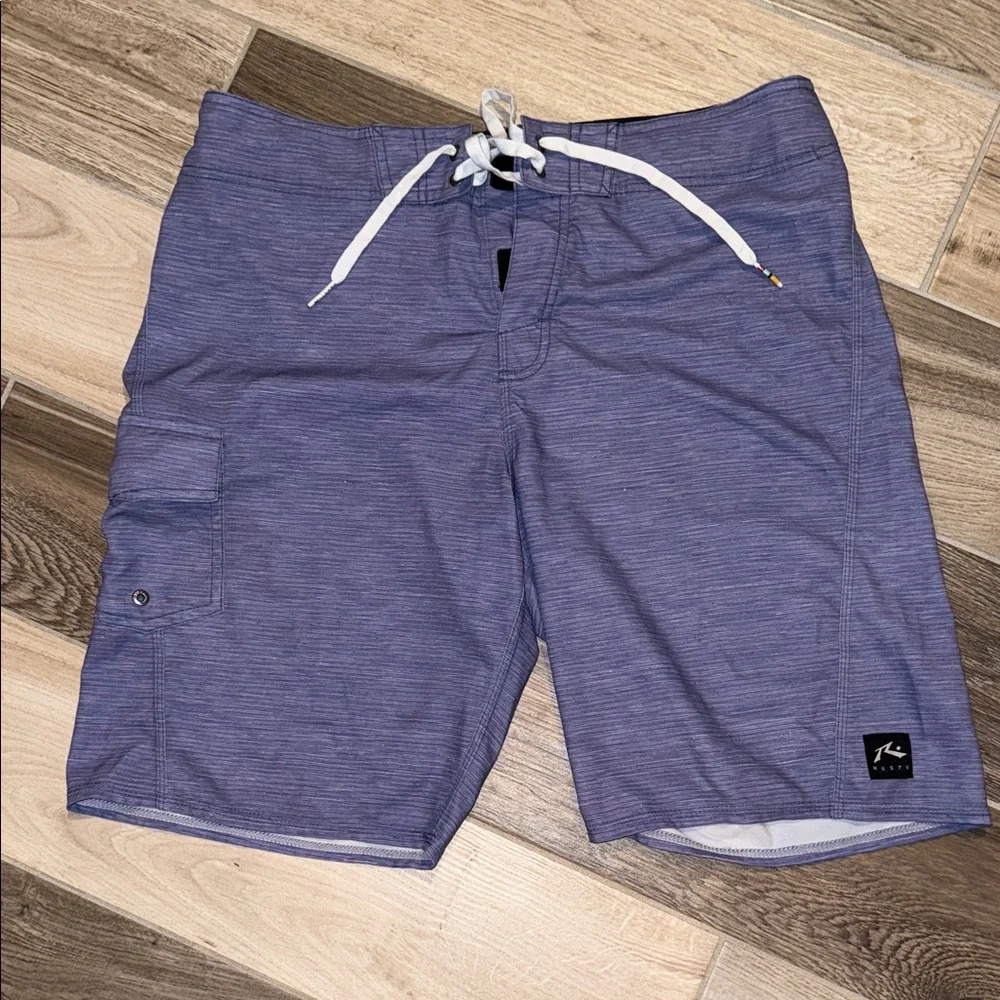Rusty Men's Indigo Board Shorts Sz 34 EUC
