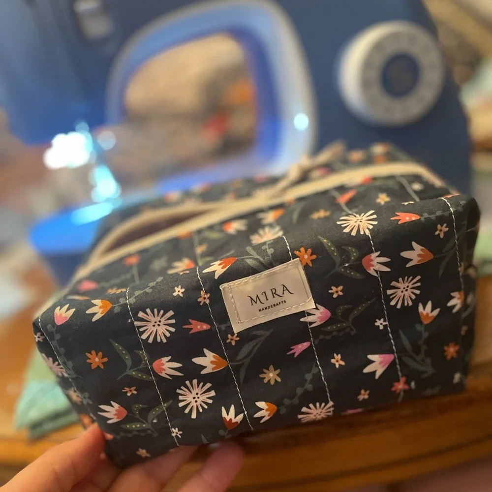 Handmade %100 cotton makeup bags