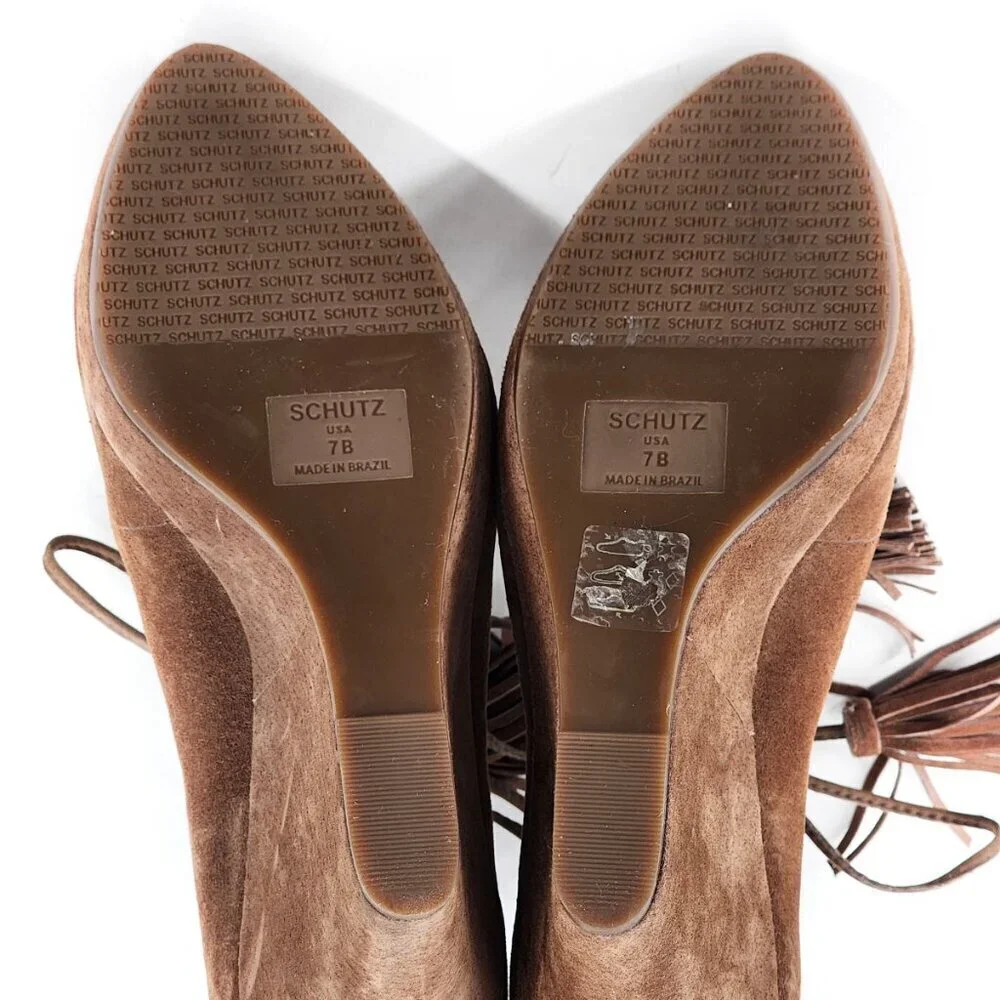 SCHUTZ brown suede