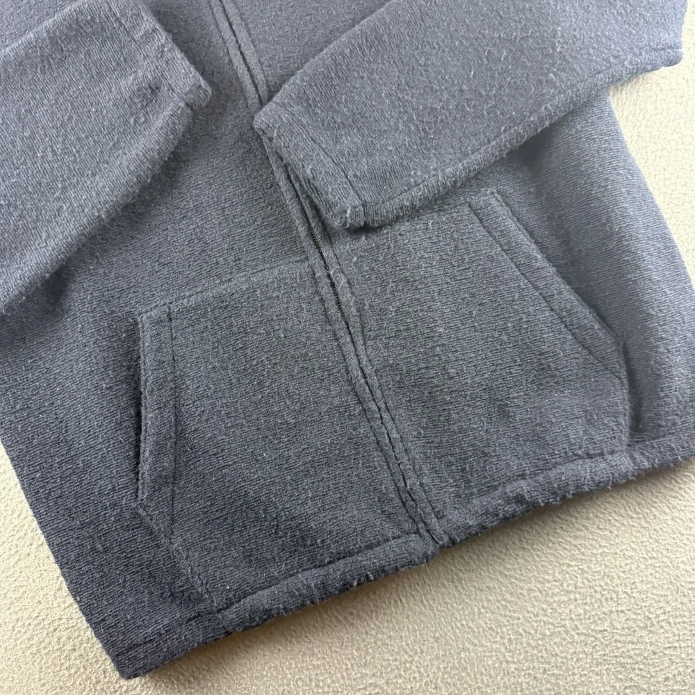 J Crew Jacket Men's L Blue Wool Blended Sweater Fleece Oarsman Minimal Full Zip