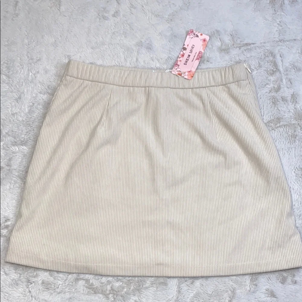 SHEIN Tan A-Line Mini Skirt for Work