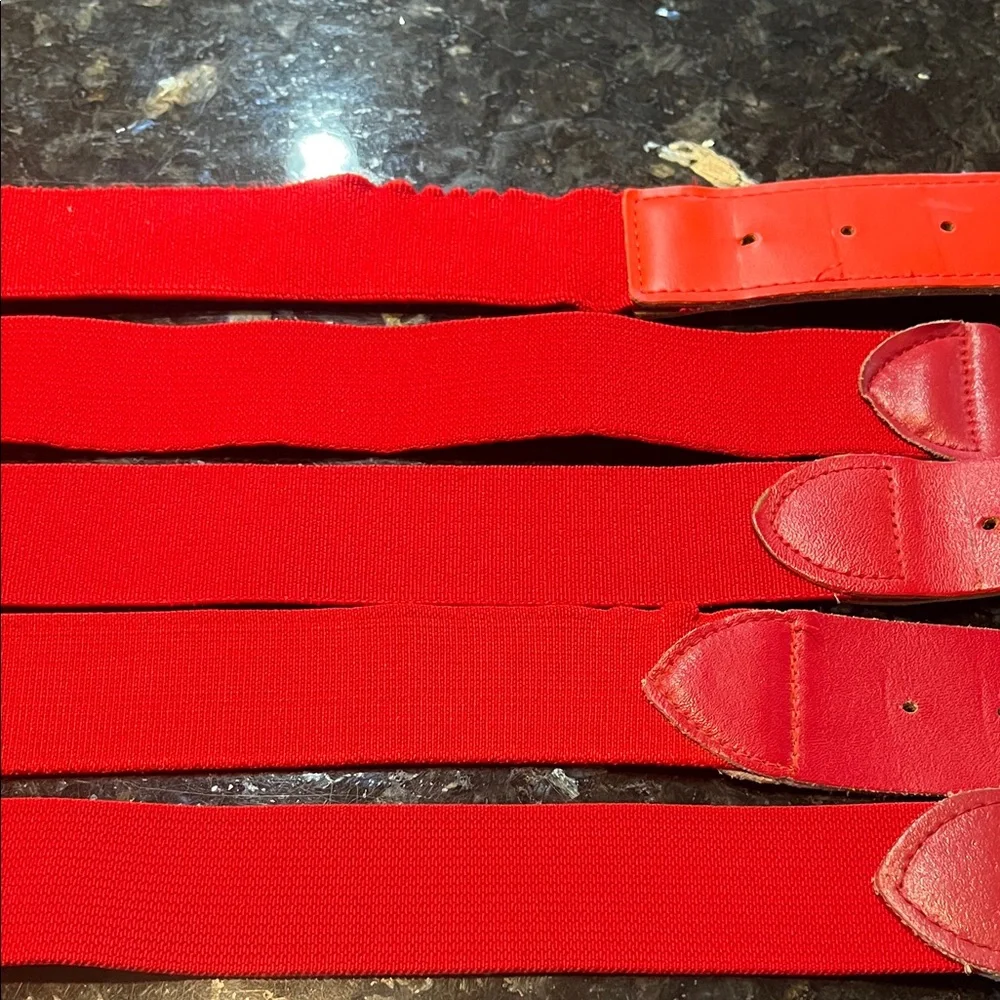 baseball belts (5) red.