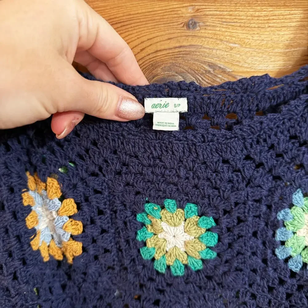 Aerie Crochet Crop Top Size Small