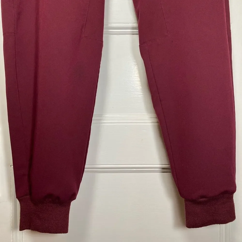 Figs | Men’s Tansen Jogger Scrub Pants Drawstring Waist Burgundy Sz XXL