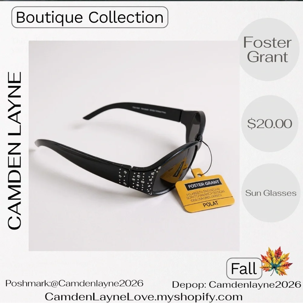 Foster Grant Black Sunglasses