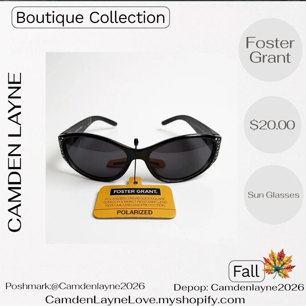 Foster Grant Black Women's Sunglasses