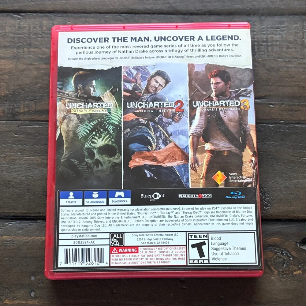 Uncharted: The Nathan Drake Collection Hits- Sony PlayStation, PS4 - Very Good!