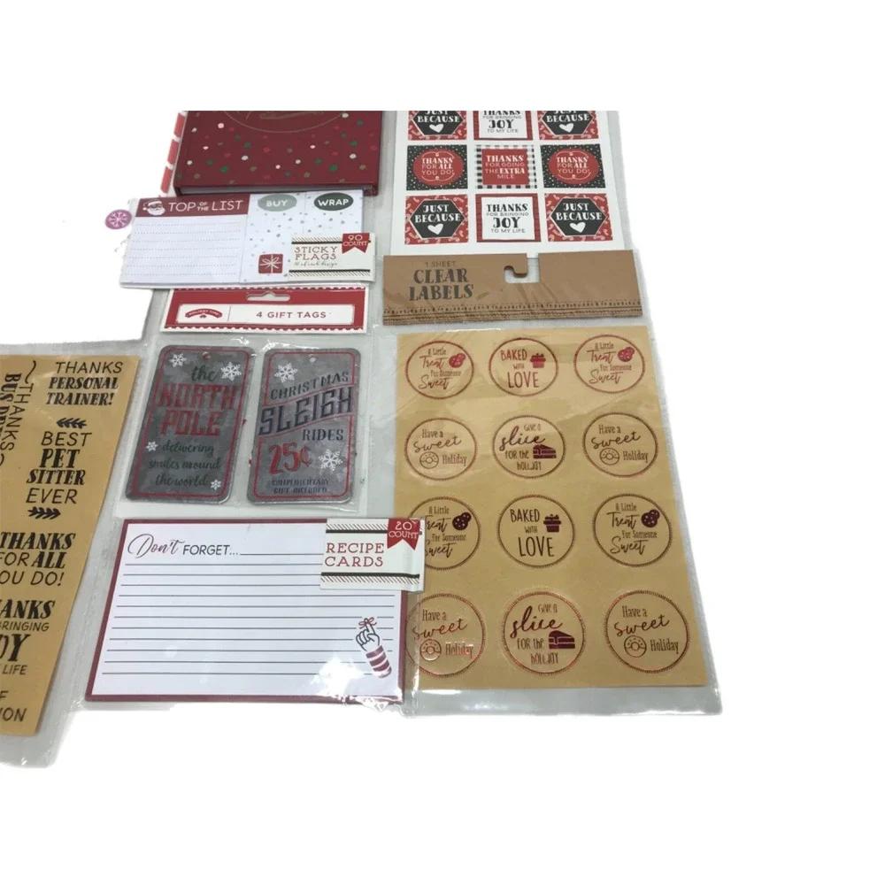 8 Piece Holiday Budget Planner Bundle Recipe Cards Cookie Exchange Label Sticker