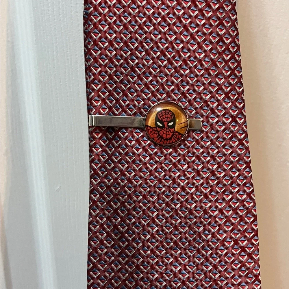 Upcycled Spider-Man Tie Clip