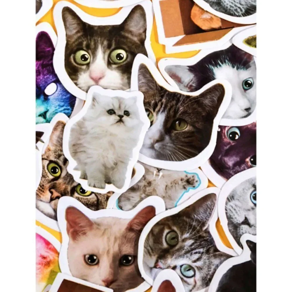 46pcs Cat Print Stickers