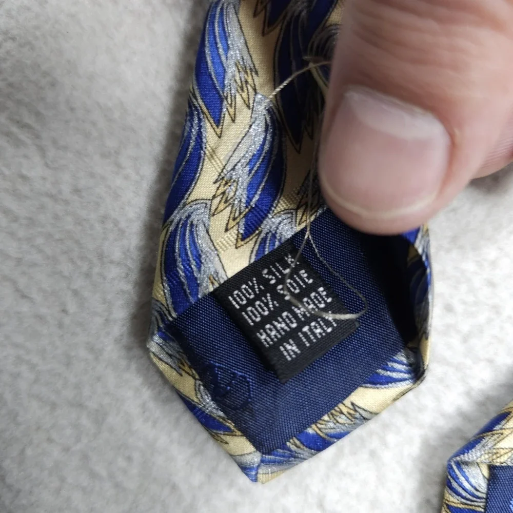 Valentino jacquard tie feather