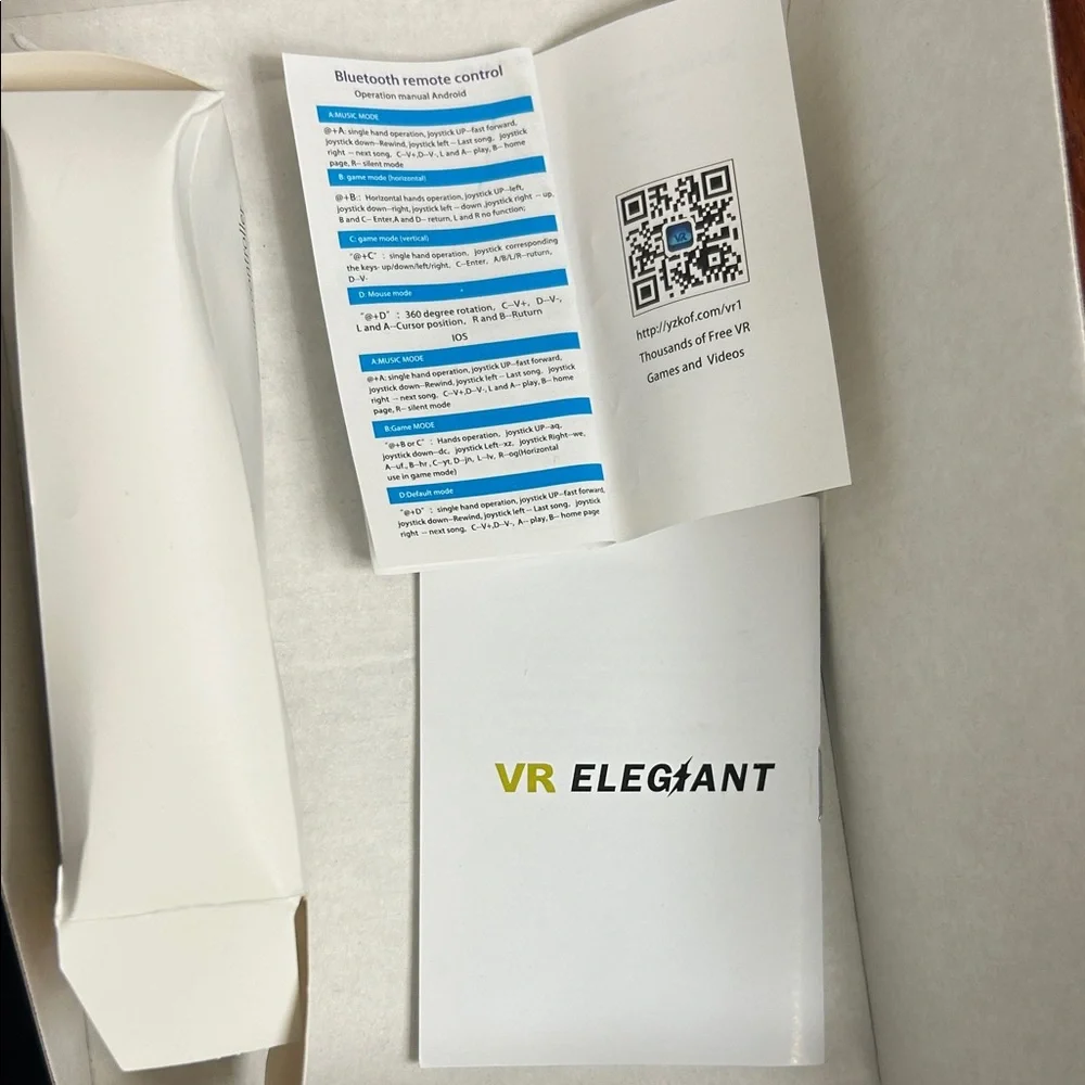 Smartphone Virtual reality glasses Elegiant VR Headset - Black and White