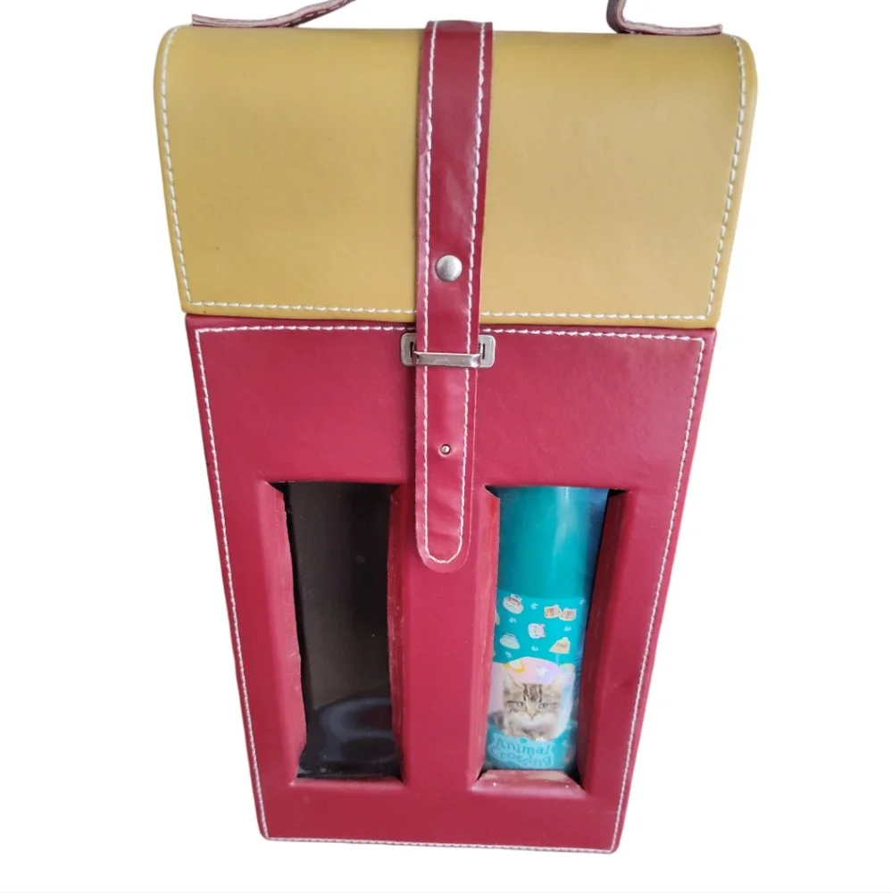 Vans Gifts Double Standard Wine Leather Carrie GUC With Gift Inside