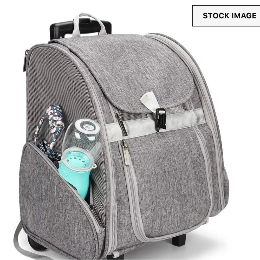 Lollimeow Pet Rolling Carrier Backpack