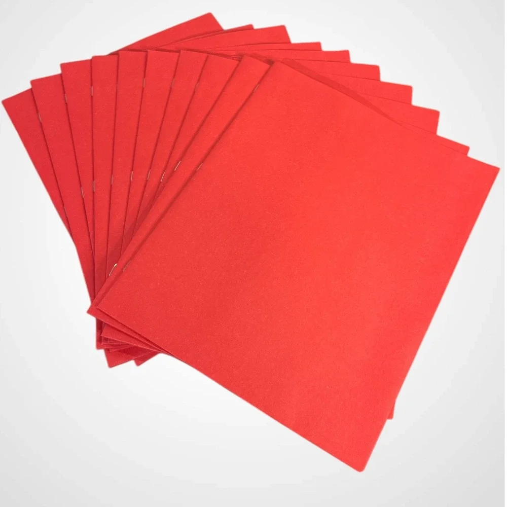 Lot 10 Red Folder‎ with 2 Pockets and Brads-NEW