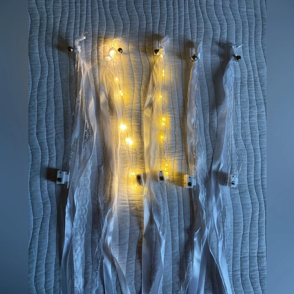 Fairy String Lights with White Ribbons