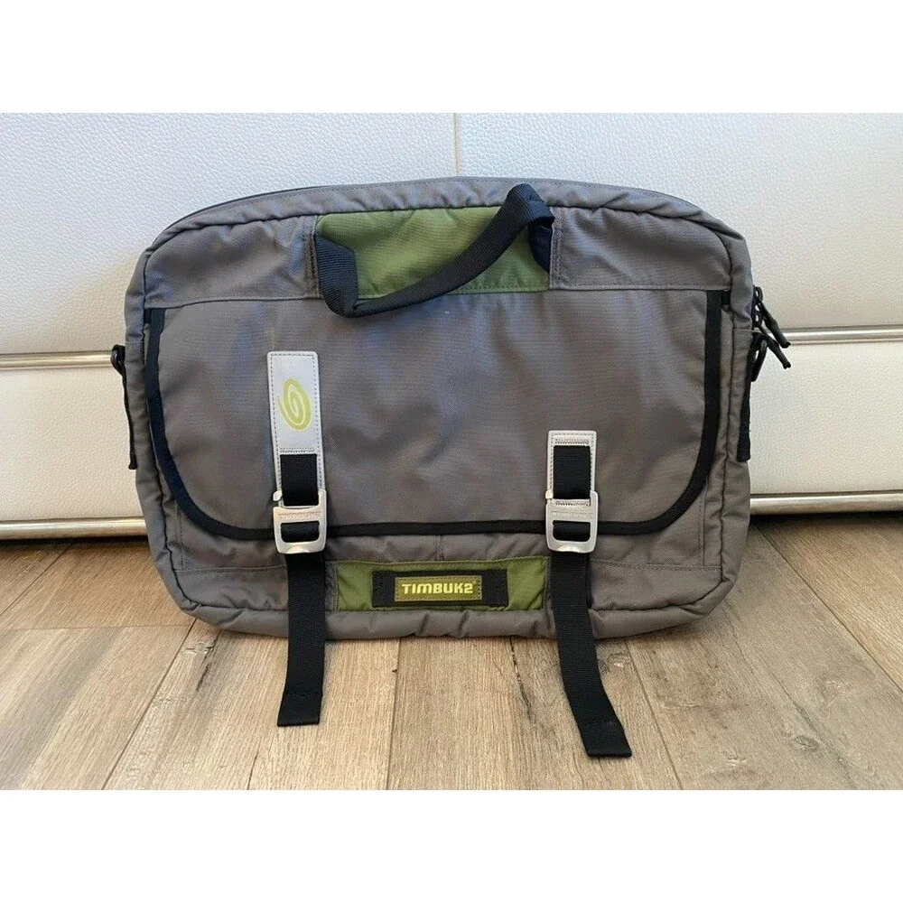 TIMBUK2 Closer Laptop Briefcase Messenger Bag Crossbody Gray